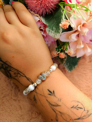 Angyalos achát szerencse pedagógus ajándék karkötő