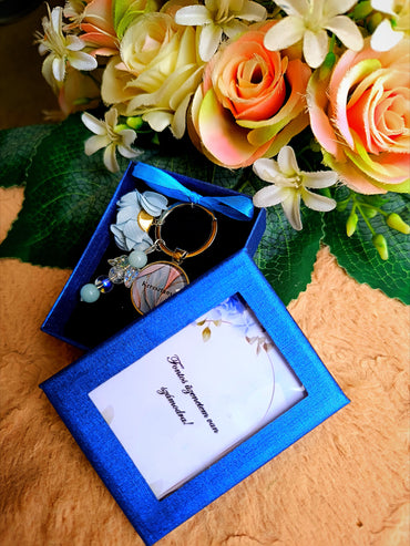 Keresztszülő felkérő - köszönő kulcstartó keresztanyának