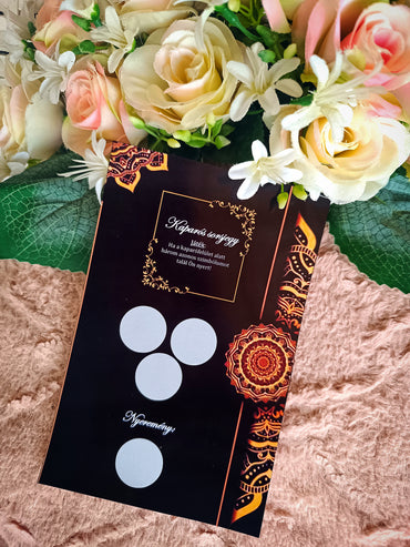 Nyugdíjas ajándék kaparós sorsjegy fekete