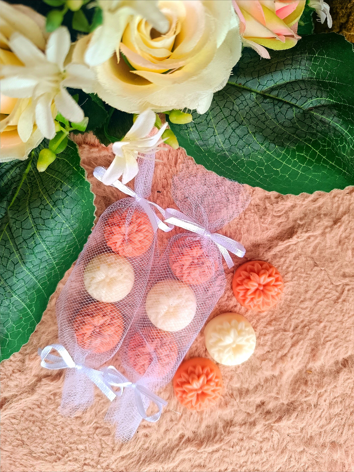 Ajándék szója illatviasz virág 3dbos