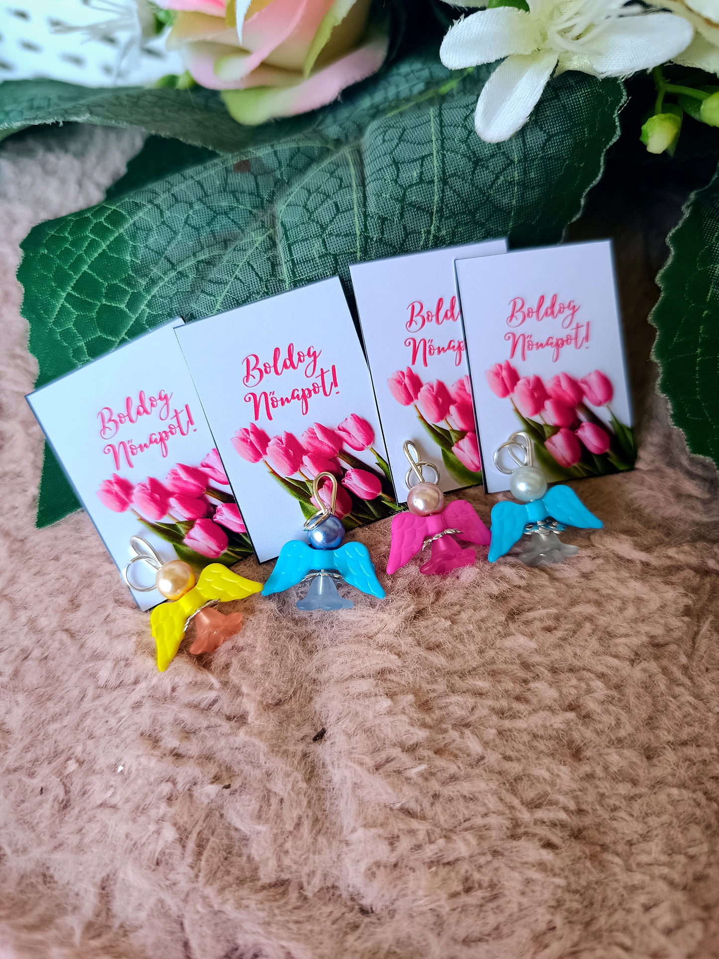 Ajándék nőnapi angyalka csomag 4db