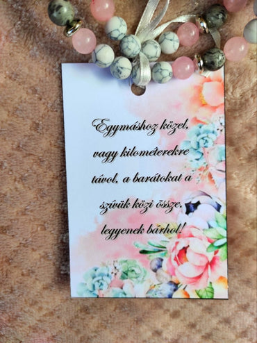 Barátság karkötő rózsakvarc