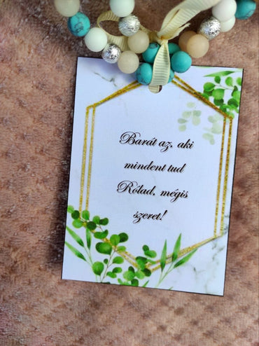 Barátság karkötő türkiz