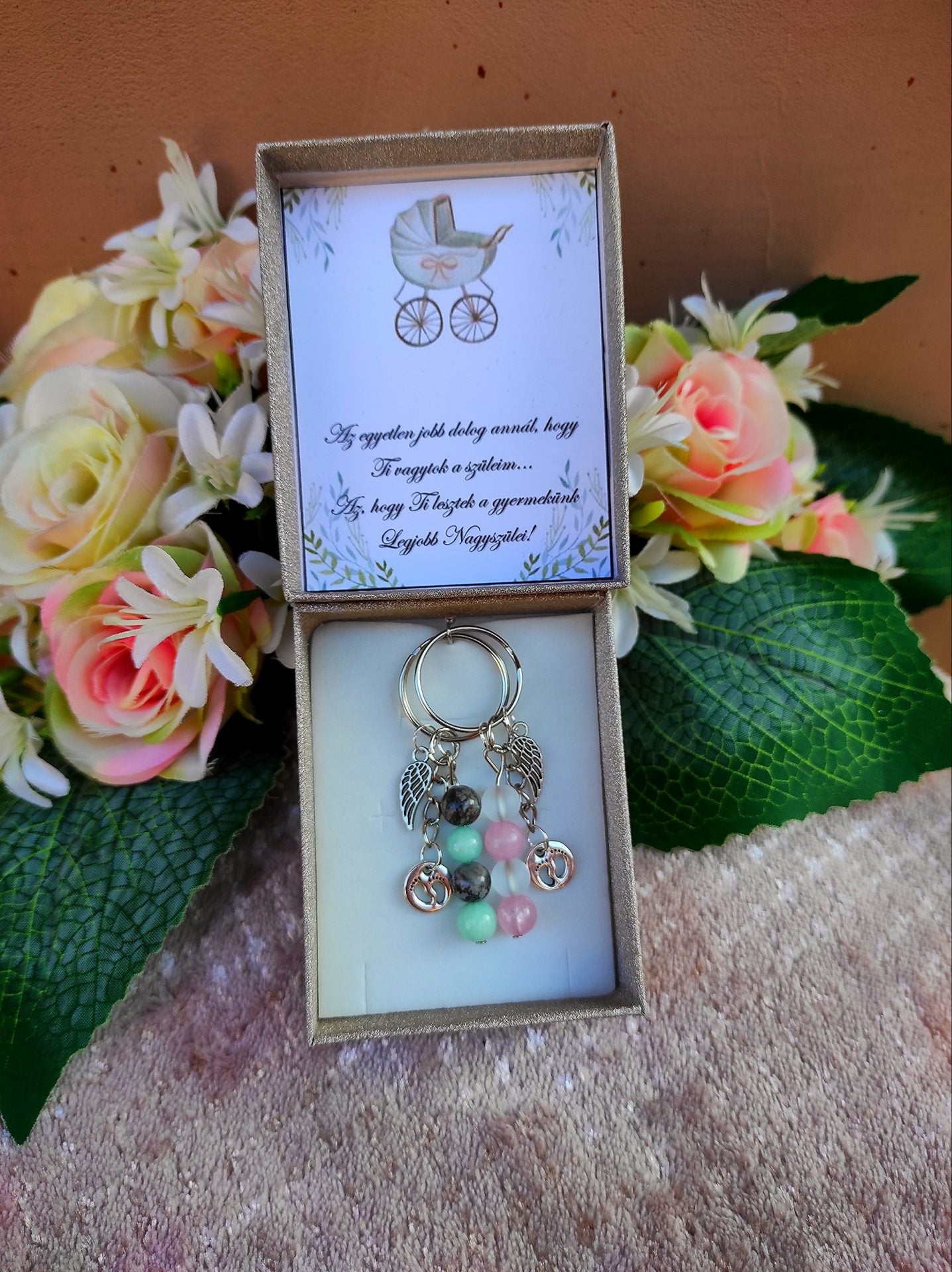 Baba bejelentő kulcstartó szett