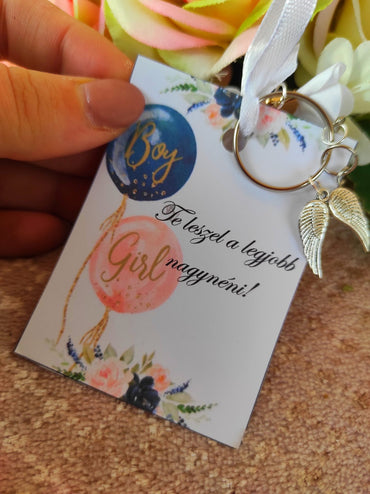 Nagynéni leszel fehér kulcstartó