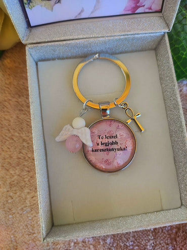 Legjobb keresztanya leszel kulcstartó