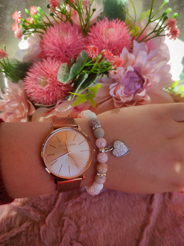 Keresztanya felkérő nude szív karkötő