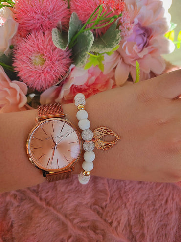 Angyalos védő ajándék karkötő