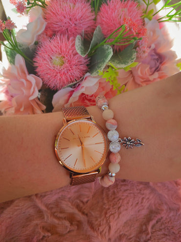 Ballagási ajándék nude virágos