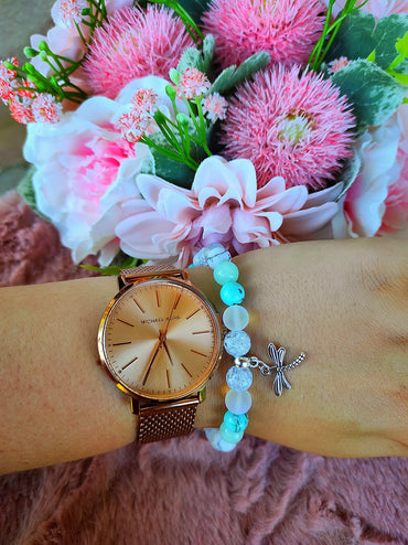 Ajándék pedagógusnak szitakötős türkiz