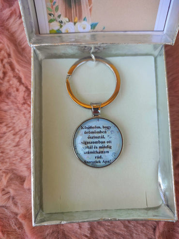 Ajándék örömapa köszönő kulcstartó