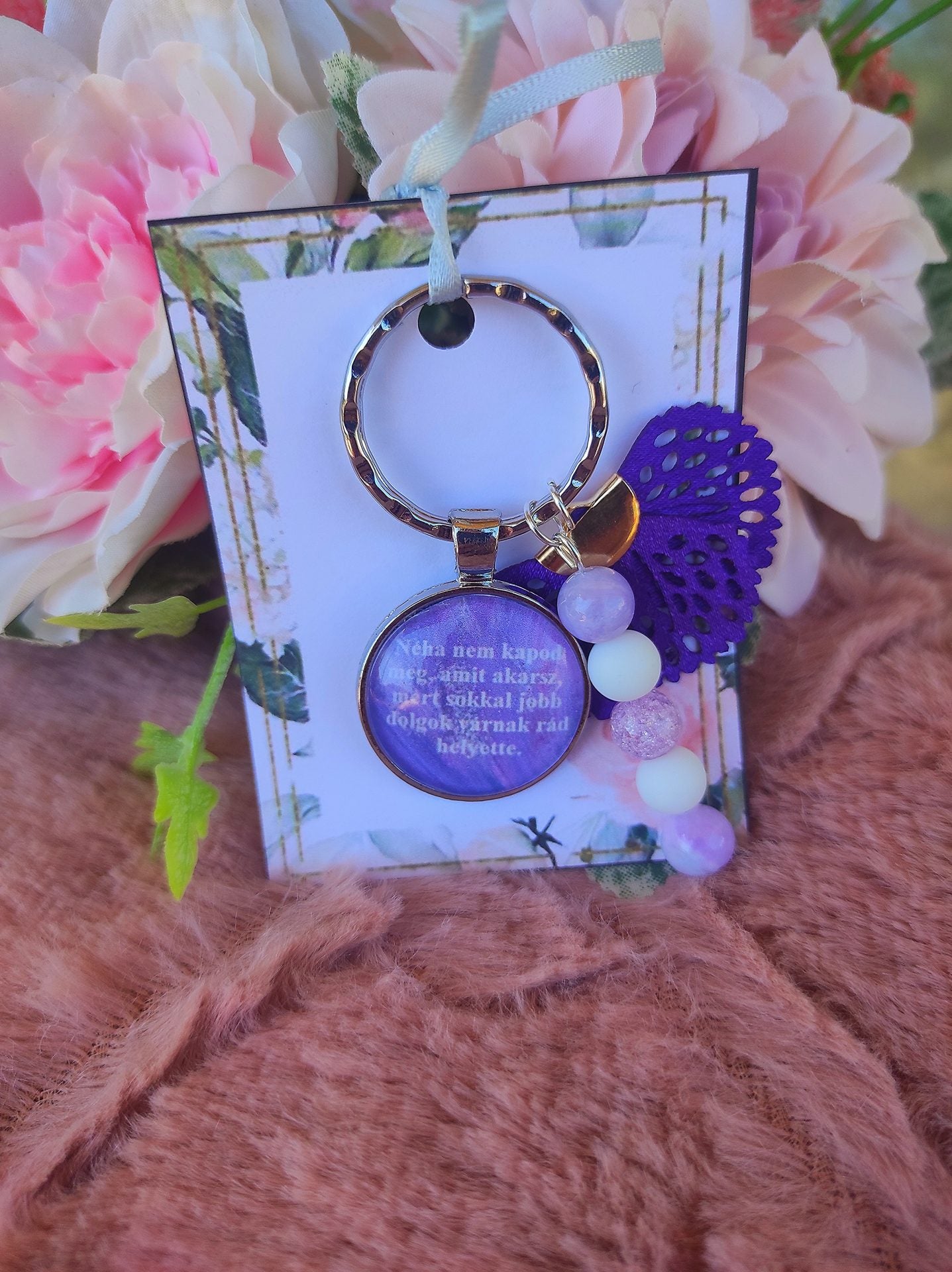 Szerencsehozó motiváló kulcstartó