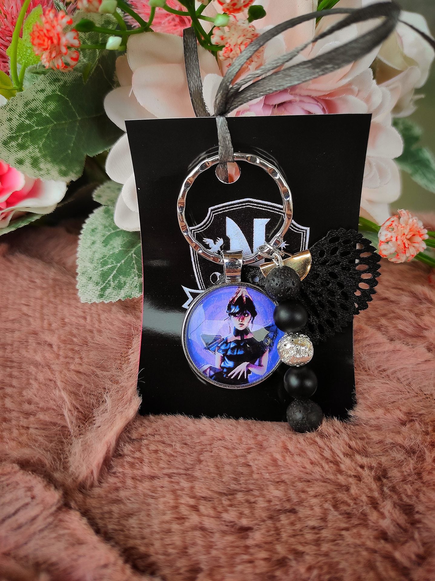 Addams family Wednesday kulcstartó