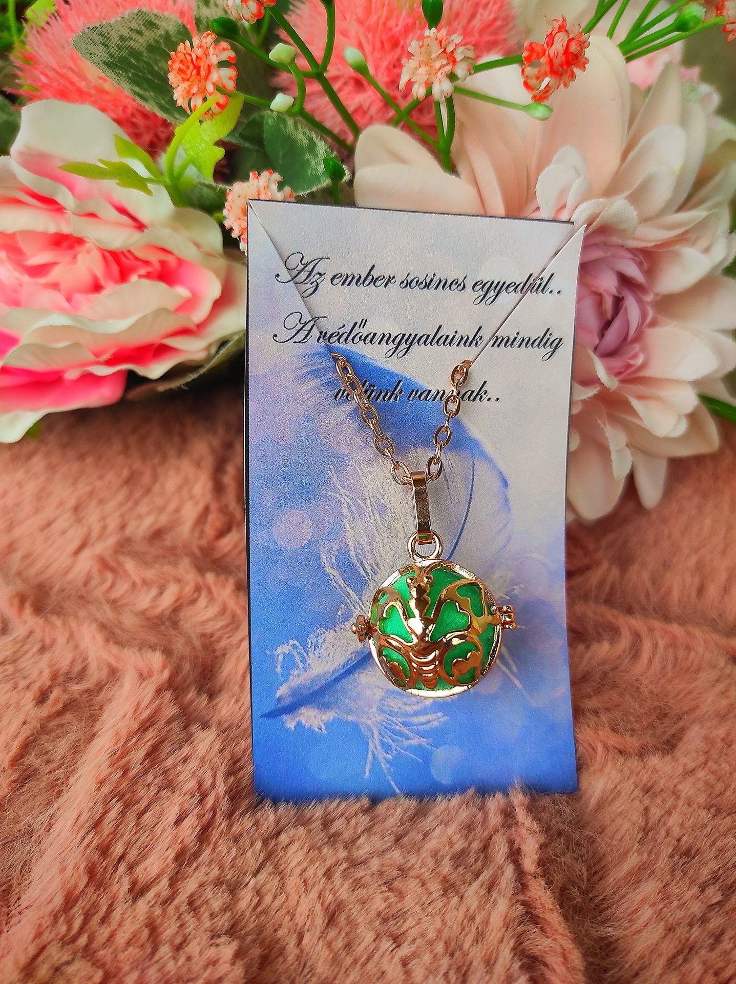 Angyalhívó nyaklánc pillangó