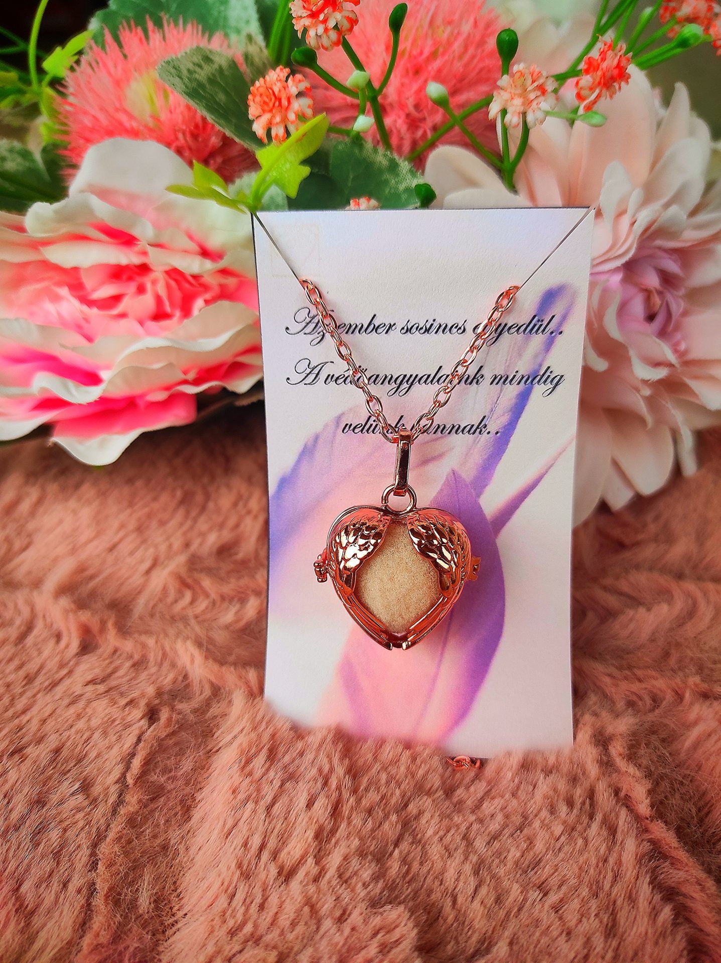Angyalhívó nyaklánc rose angyal