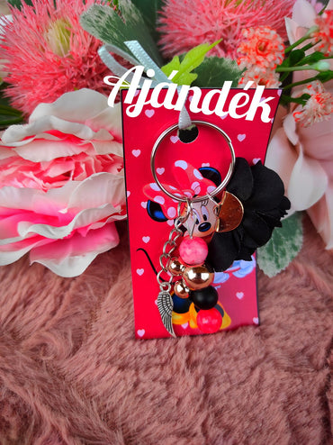 Ajándék kulcstartóval! Minnie pink karkötő