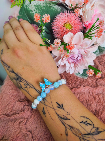 Pillangós nyugdíjas ajándék kék