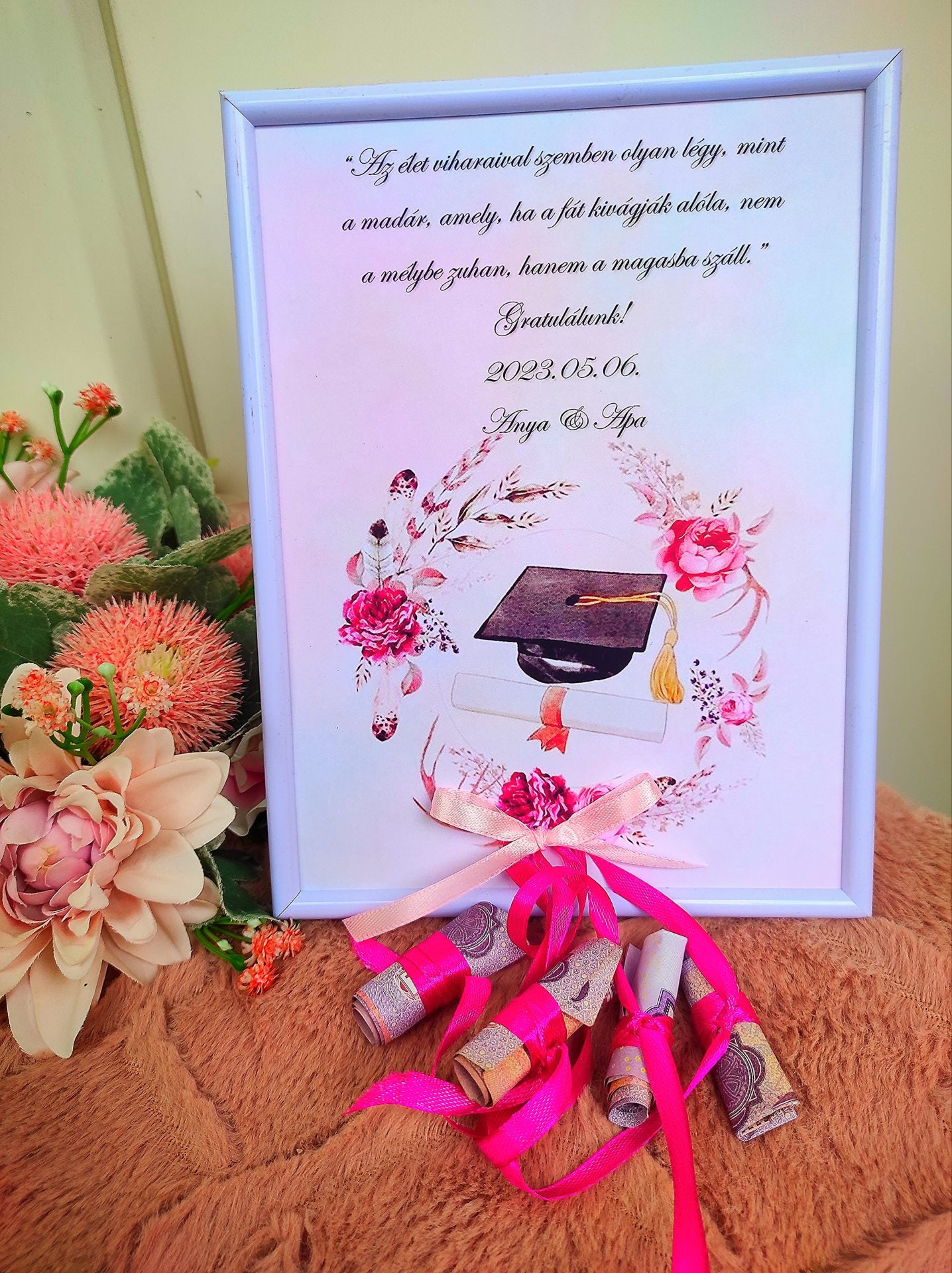 Ballagási pénzátadó lányos