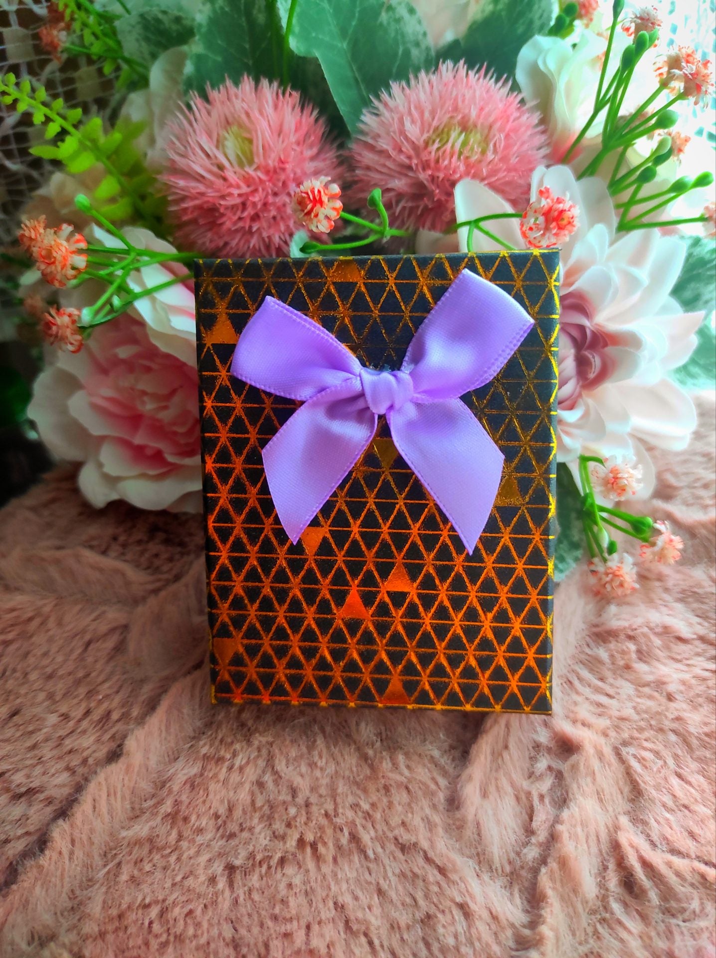 !! Ajándékdoboz barna lila