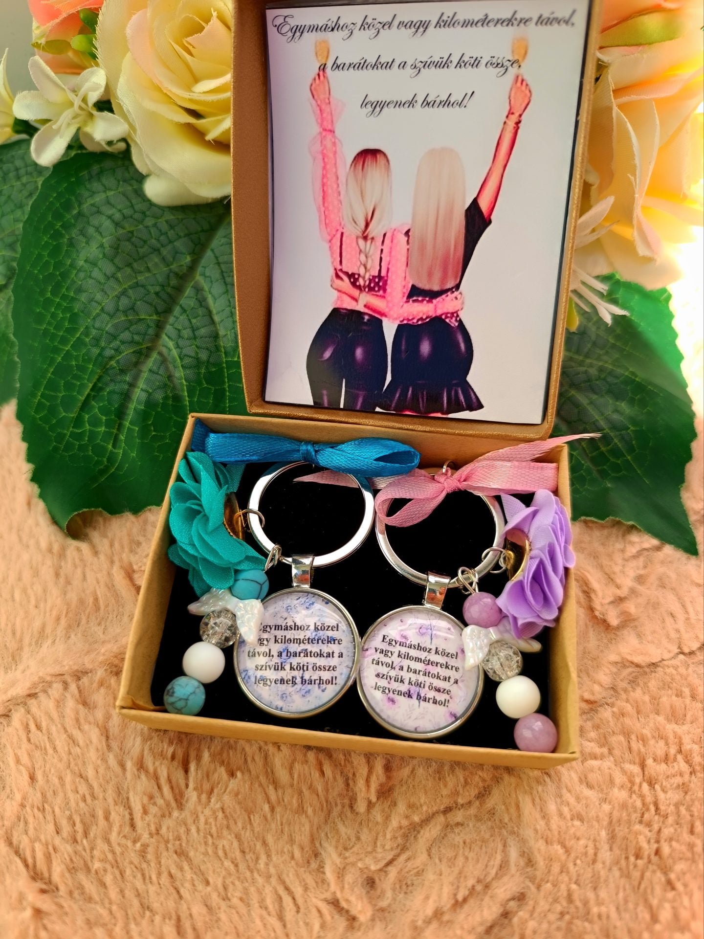 Barátság kulcstartó páros