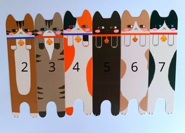 Nőnapi ajándék cicás könyvjelző