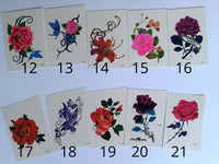 Nőnapi ajándék gyerek tetoválás köszöntővel virágos