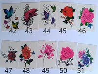 Nőnapi ajándék gyerek tetoválás köszöntővel virágos