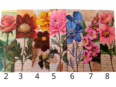 Nőnapi ajándék könyvjelző vintage virágos V