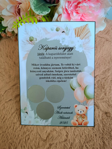 Ballagási ajándék kaparós sorsjegy pedagógusnak VIII