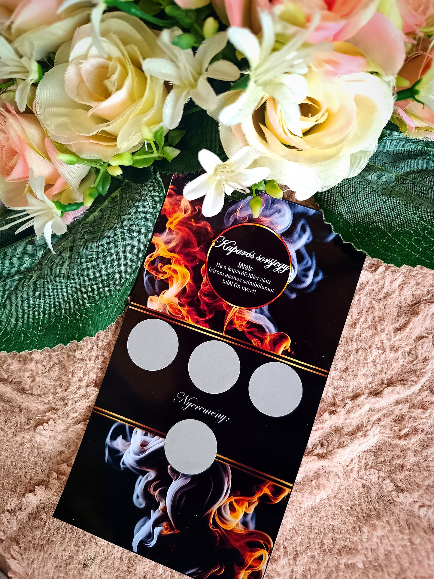 Keresztapa felkérő kaparós sorsjegy fekete márvány