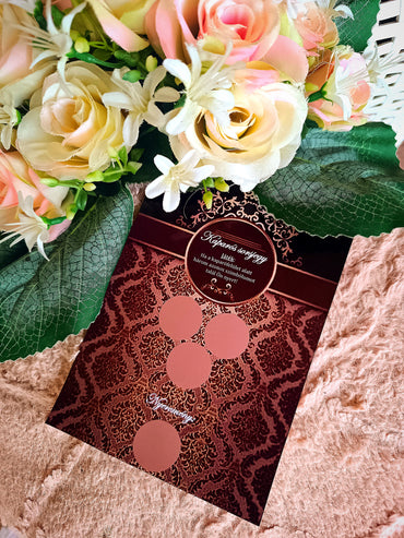 Nyugdíjas ajándék kaparós sorsjegy barna