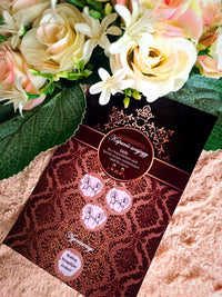 Nyugdíjas ajándék kaparós sorsjegy barna