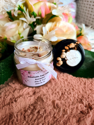 100ml egyedi feliratos szója gyertya