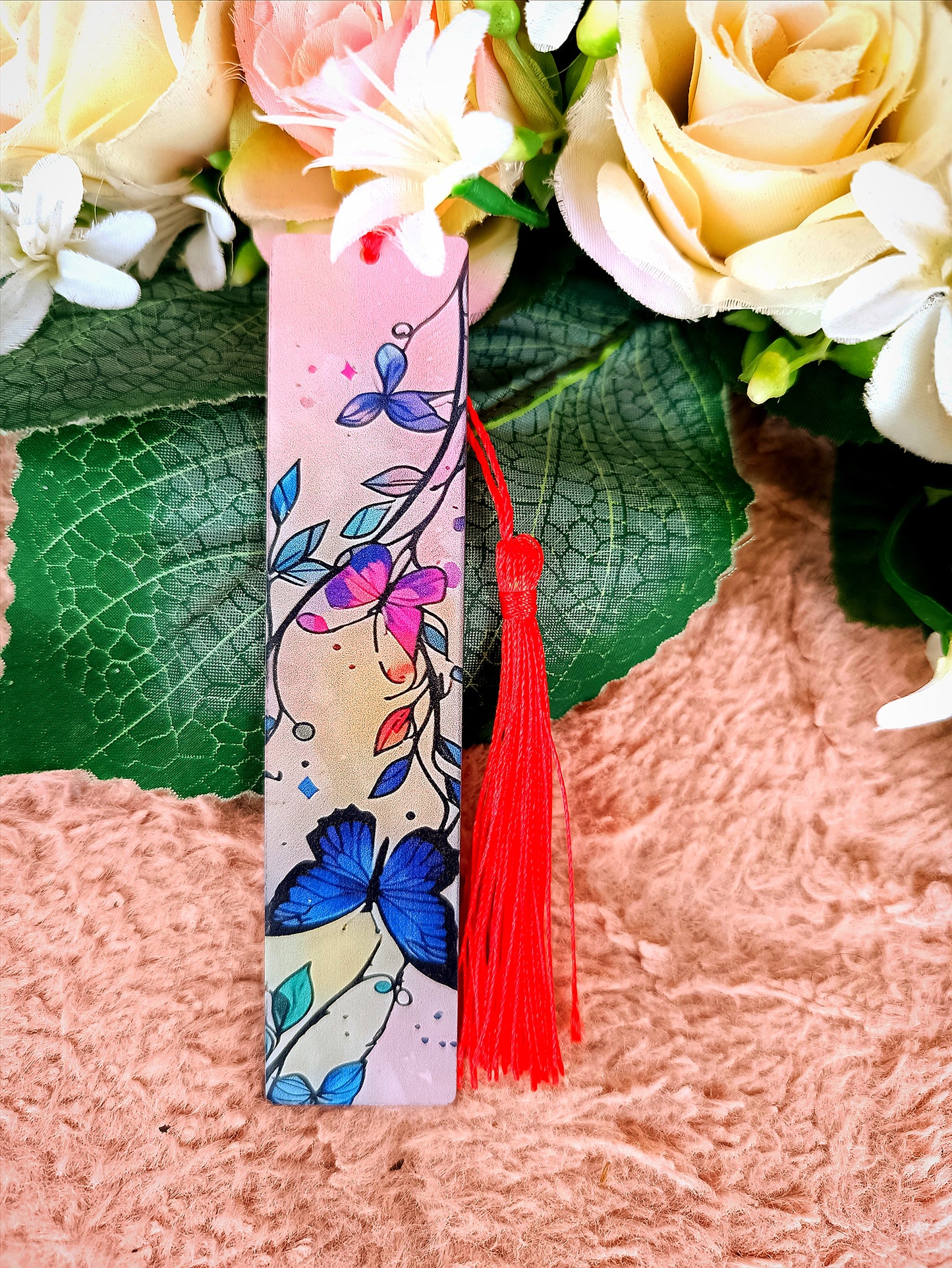 Nőnapi ajándék pillangós könyvjelző