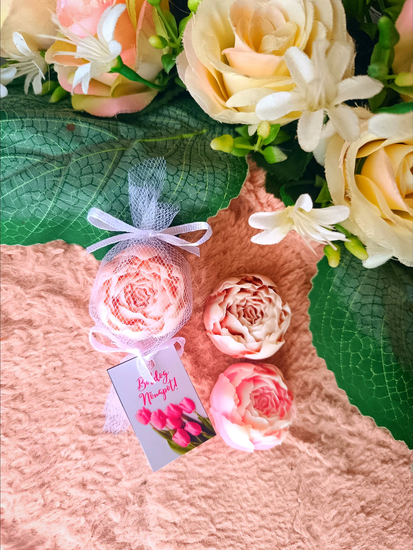 Bazsarózsa szója illatviasz ajándékcsomagolásban