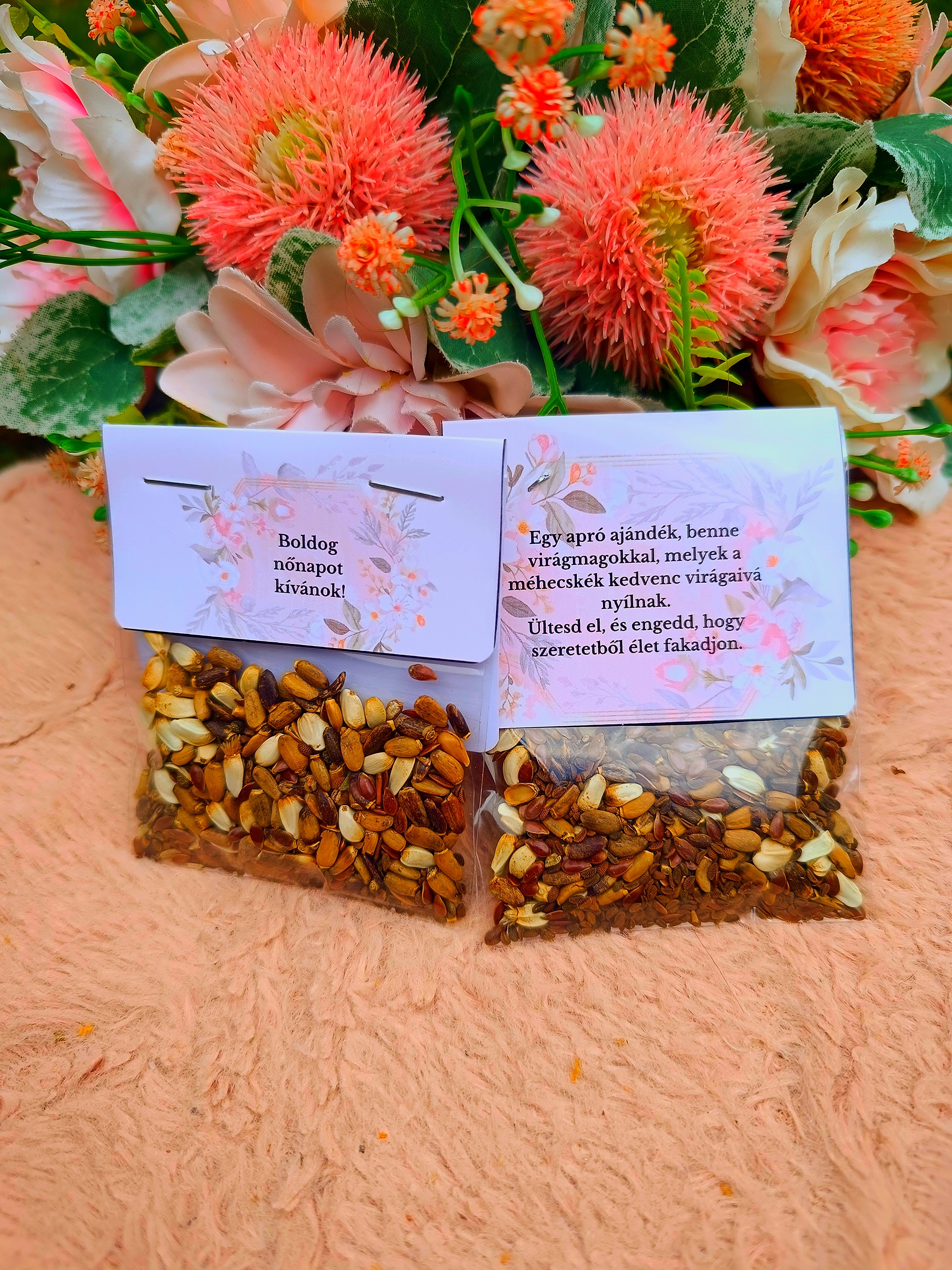 Ajándék Nőnapra virágmag keverék rózsaszín