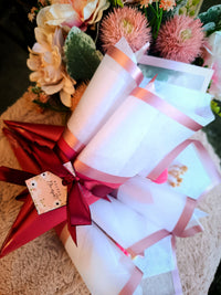 Ajándék virág viasz csokor Nőnapra, anyák napjára, ballagásra