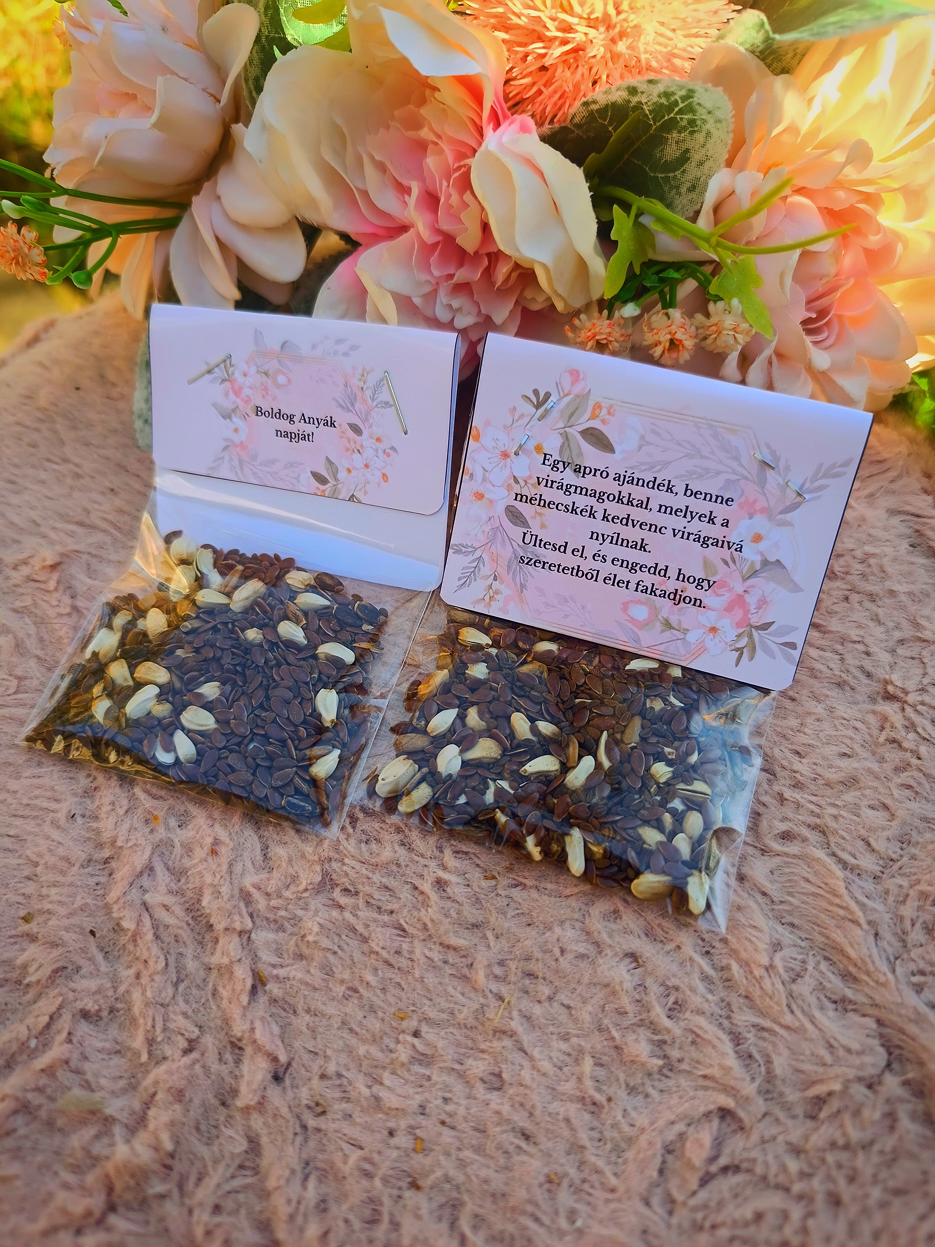 Ajándék Anyák napjára virágmag keverék rózsaszín